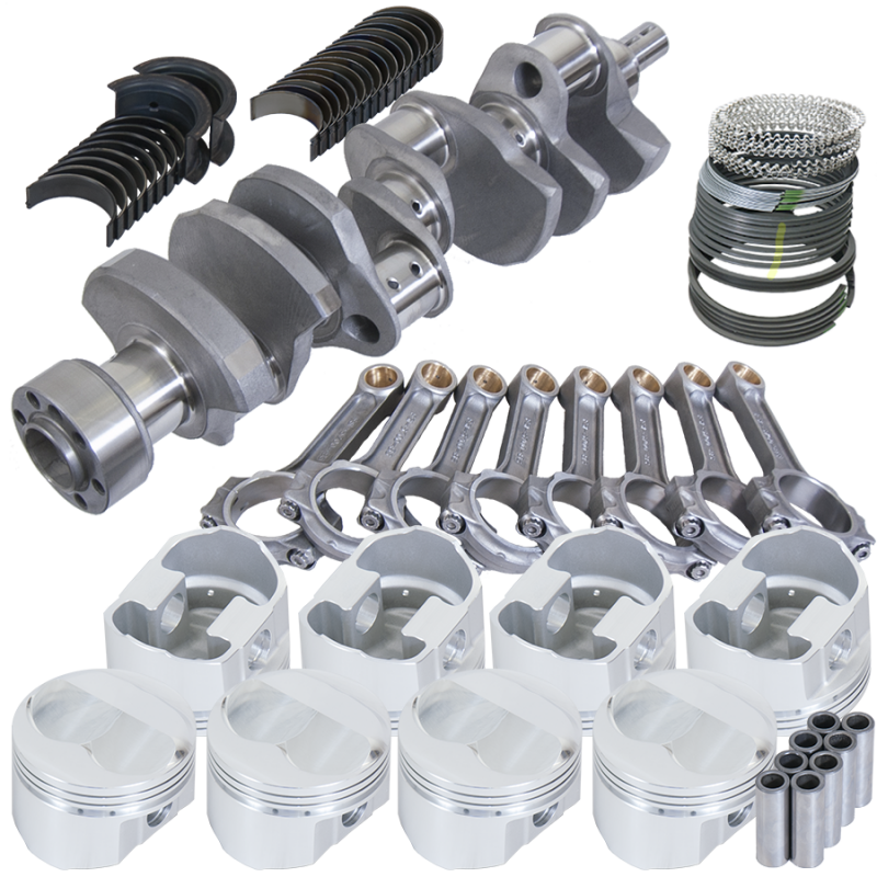 Eagle Chevy LT1 350 1Pc 3.750in Crank 5.700in I-Beam Rods 7cc Dome 4.040in Pistons Rotating Assembly - Burkken Auto Parts