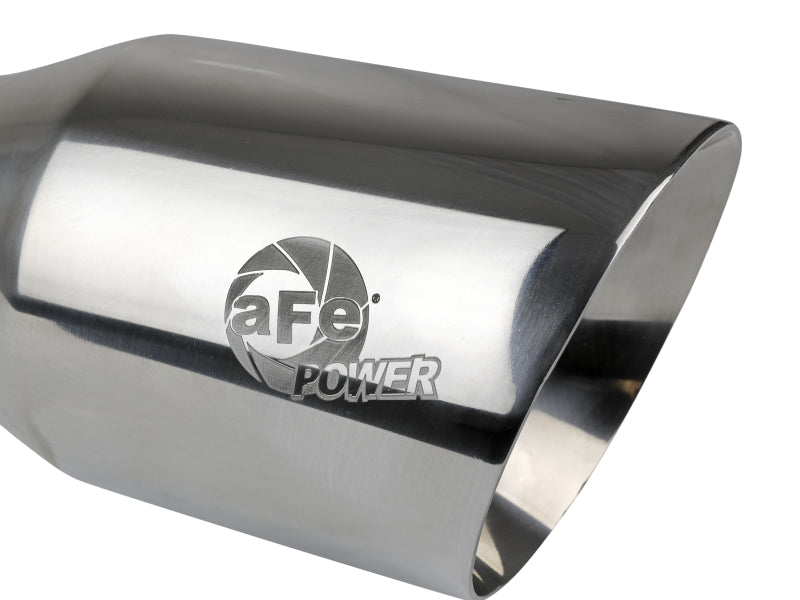 aFe MACH Force-Xp Univ 304 SS Double-Wall Clamp-On Exhaust Tip - Polished - 3in Inlet - 4.5in Outlet - Burkken Auto Parts
