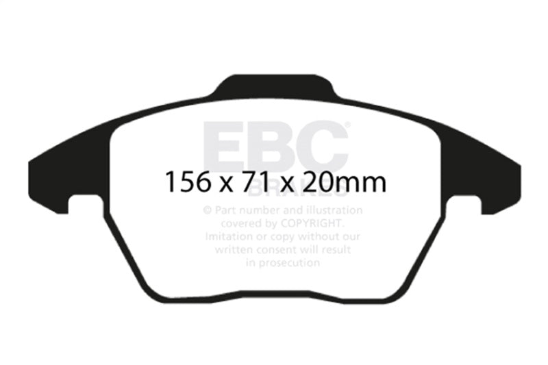 EBC 06-13 Audi A3 2.0 Turbo (Girling rear caliper) Greenstuff Front Brake Pads - Burkken Auto Parts