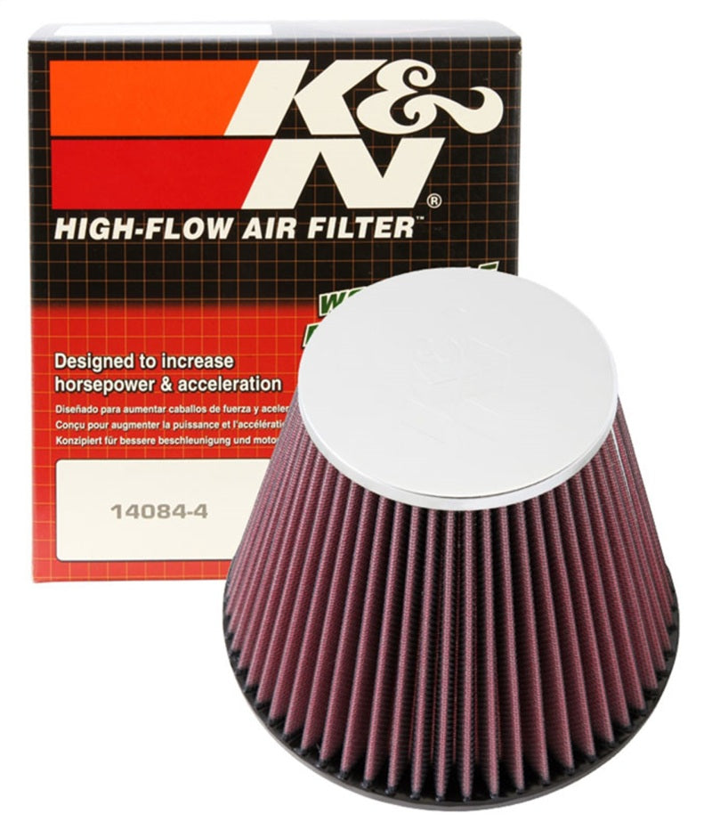 K&N Round Tapered Universal Air Filter 6in Flange ID x 7.5in Base OD x 4.5in Top OD x 6in H - Burkken Auto Parts