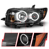 ANZO 2008-2010 Scion Xb Projector Headlights w/ Halo Black - Burkken Auto Parts