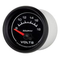 Autometer Euro-Style 2-1/16in 8-18V Short Sweep Electronic Voltmeter Gauge - Burkken Auto Parts