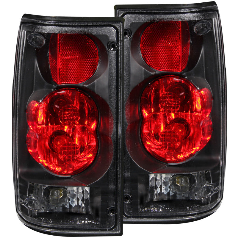ANZO 1989-1995 Toyota Pickup Taillights Black - Burkken Auto Parts