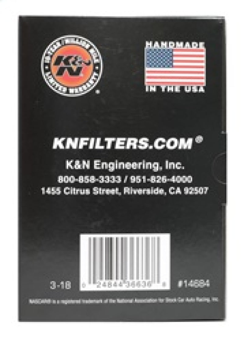 K&N Universal Round Clamp-On Air Filter 3in Flange ID x 6in Base OD x 4.625in Top OD x 3in Height - Burkken Auto Parts