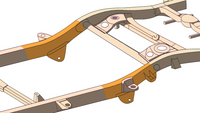 Rust Buster 1996-2002 Toyota 4Runner Mid-Rear Frame Repair Kit With C/A Mount - Right