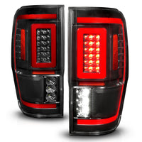 ANZO 19-22 Ford Ranger Full LED Taillights w/ Lightbar Sequential Signal Black Housing/Clear Lens - Burkken Auto Parts