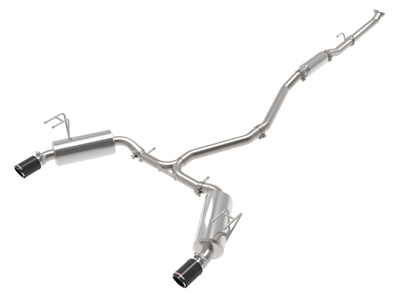 aFe Takeda 2.5in 304 SS Cat-Back Exhaust System w/CF Tips 2022+ Honda Civic L4-1.5L (t) - Burkken Auto Parts