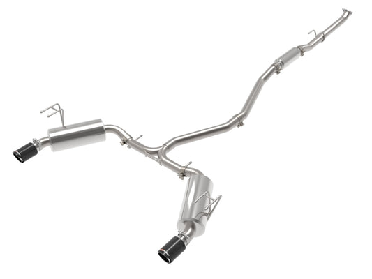 aFe Takeda 2.5in 304 SS Cat-Back Exhaust System w/CF Tips 2022+ Honda Civic L4-1.5L (t) - Burkken Auto Parts