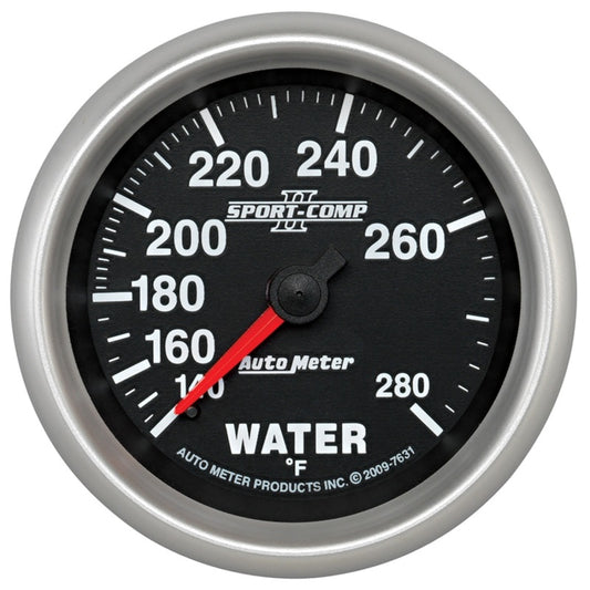 Autometer Sport-Comp II 2-5/8in 140-280 Deg Mechanical Water Temp Gauge - Burkken Auto Parts