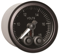 Autometer Stack 52mm 8-18V Pro-Control Battery Voltage Gauge -Black - Burkken Auto Parts