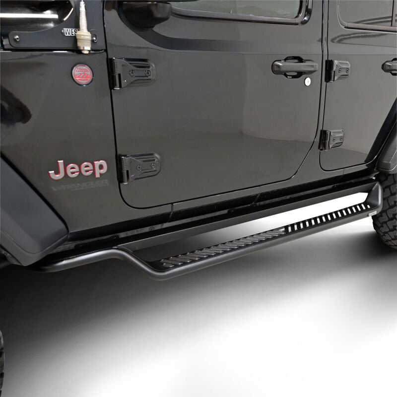 Westin 18-26 Jeep Wrangler 4dr Outlaw Drop Running Boards - Tex. Blk - Burkken Auto Parts