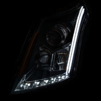 ANZO 2010-2015 Cadillac SRX Projector Headlights w/ Plank Style Design Black - Burkken Auto Parts