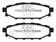 EBC 12+ Subaru BRZ 2.0 (solid rear rotors) Redstuff Rear Brake Pads - Burkken Auto Parts