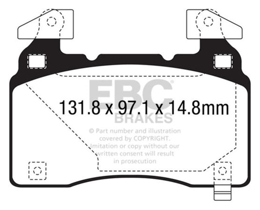 EBC 12+ Tesla Model S Electric Greenstuff Front Brake Pads - Burkken Auto Parts