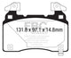 EBC 12+ Tesla Model S Electric Greenstuff Front Brake Pads - Burkken Auto Parts
