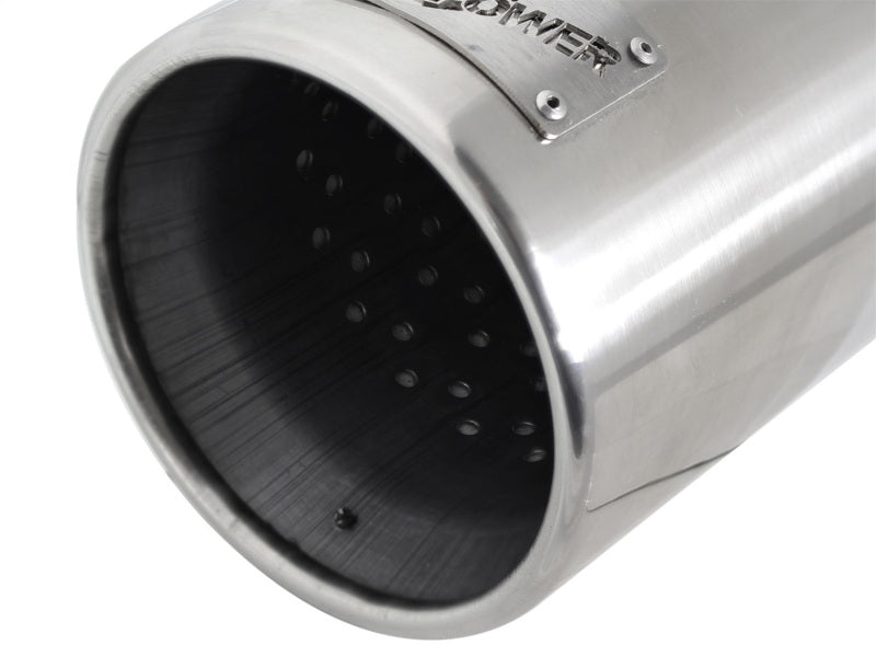 aFe MACH Force-XP 304 SS Sing Wall Pol Exh Tip Univ Exit 3in Inlet x 4in Outlet x 12in L - Clamp On - Burkken Auto Parts