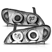 ANZO 2000-2004 Infiniti I30 Projector Headlights w/ Halo Chrome - Burkken Auto Parts