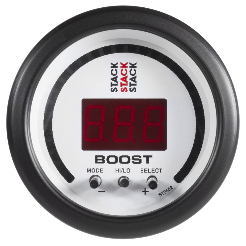 Autometer Stack 52mm -1 to +2 Bar (-30INHG to +30 PSI) Boost Controller - White - Burkken Auto Parts