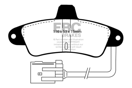 EBC 95-00 Ford Contour 2.0 Greenstuff Rear Brake Pads - Burkken Auto Parts