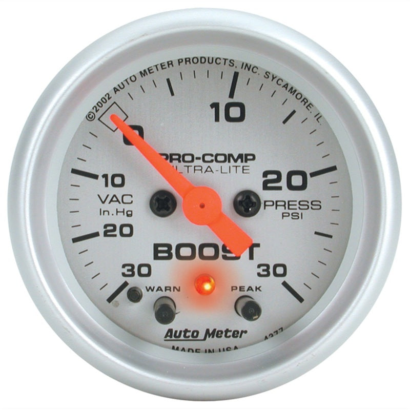 Autometer Ultra-Lite 52mm 30 PSI Electronic Boost Gauge - Burkken Auto Parts