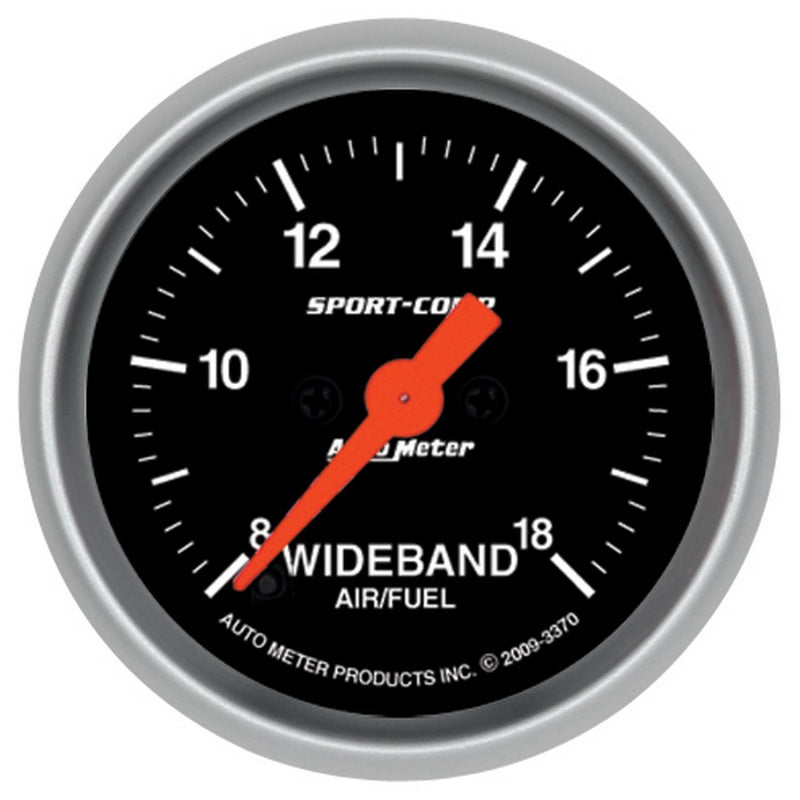 Autometer Sport-Comp 52mm Full Sweep Electronic Analog Wideband Air/Fuel Ratio Gauge - Burkken Auto Parts