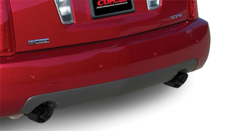Corsa 2005-2007 Cadillac STS 4.6L 2.5in Axle-Back Dual Rear w Single 4in Black Pro-Series Tips - Burkken Auto Parts