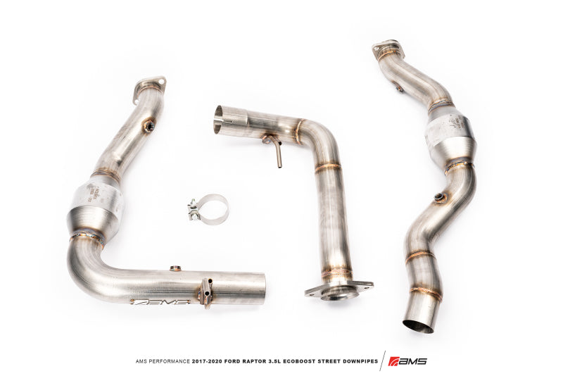 AMS Performance 17-20 Ford Raptor 3.5L Ecoboost Street Downpipes - Burkken Auto Parts