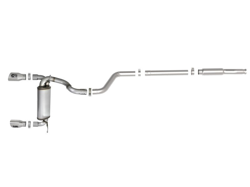 aFe Rebel Series 409 Stainless Steel Cat-Back Exhaust 18-21 Jeep Wrangler JL 2.0L (t) - Polished Tip - Burkken Auto Parts