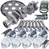 Eagle Chevy 350 1Pc 3.750in Crank 5.700in I-Beam Rods 4.060in Pistons 168 Tooth FP Balanced Assembly - Burkken Auto Parts