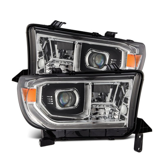 AlphaRex 07-13 Toyota Tundra / 08-17 Sequoia PRO-Series Projector Headlights Chrome w/Seq. Sig. + DR - Burkken Auto Parts
