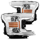 AlphaRex 18-19 Ford F-150 PRO-Series Projector Headlights Plank Style Chrm w/Activ Light/Seq Signal - Burkken Auto Parts