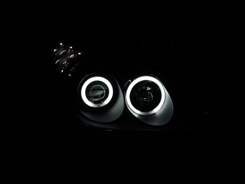 ANZO 2002-2003 Lexus Es300 Projector Headlights w/ Halo Black - Burkken Auto Parts