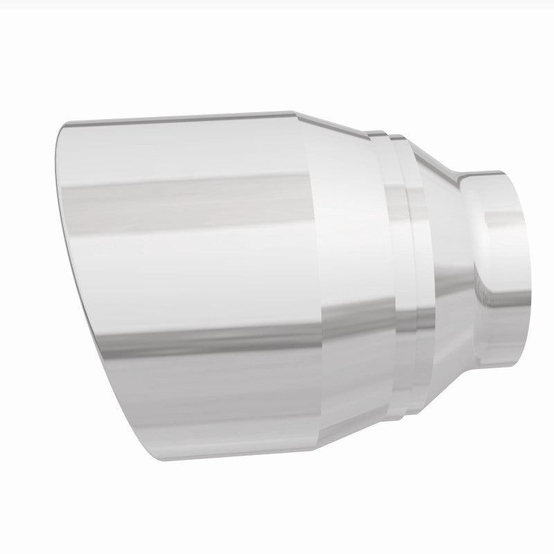 MagnaFlow Tip Stainless Double Wall Round Single Outlet Polished 4.5in DIA 2.5in Inlet 5.75in Length - Burkken Auto Parts