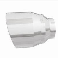 MagnaFlow Tip Stainless Double Wall Round Single Outlet Polished 4.5in DIA 2.5in Inlet 5.75in Length - Burkken Auto Parts