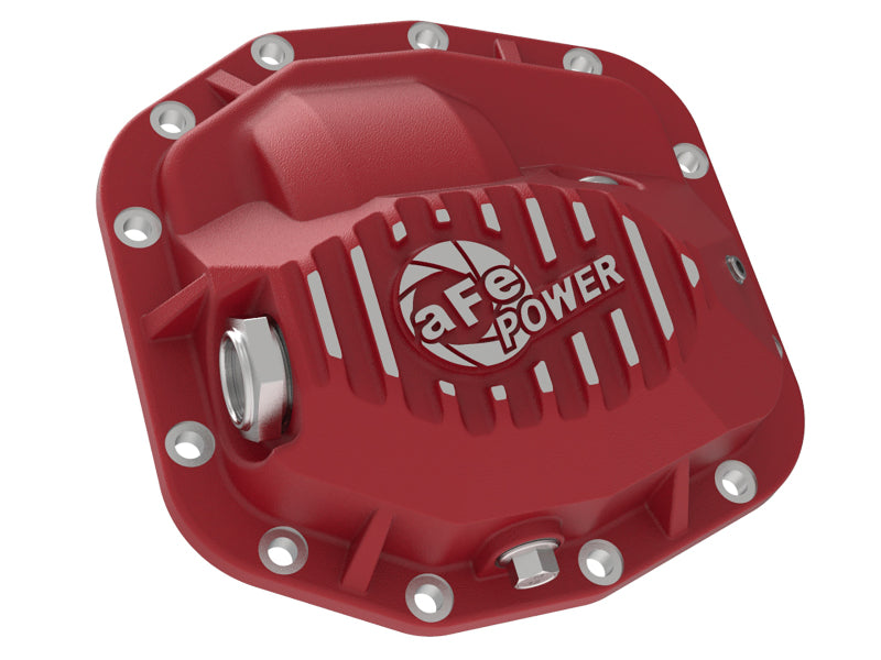 aFe Pro Series Front Differential Cover Red 2018+ Jeep Wrangler (JL) V6 3.6L (Dana M186) - Burkken Auto Parts