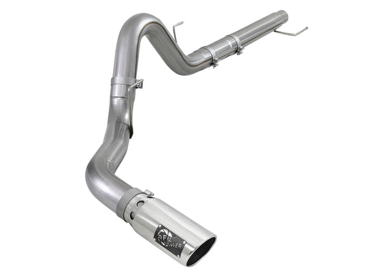 aFe Large Bore-HD 4in 409 SS DPF-Back Exh 18-19 Ford F-150 V6-3.0L (td) w/ Polished Tip - Burkken Auto Parts