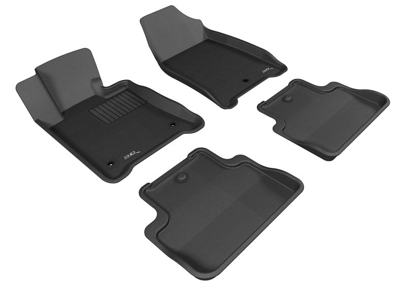 3D MAXpider 2009-2014 Acura TL FWD Kagu 1st & 2nd Row Floormats - Black