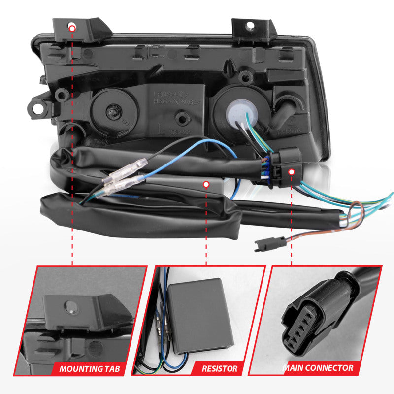 ANZO 2018-2021 Jeep Wrangler LED Side Markers Chrome Housing Smoke Lens w/ Seq. Signal Low Config - Burkken Auto Parts