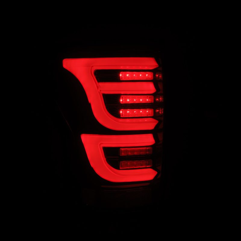AlphaRex 07-13 Toyota Tundra LUXX-Series LED Tail Lights Black-Red - Burkken Auto Parts