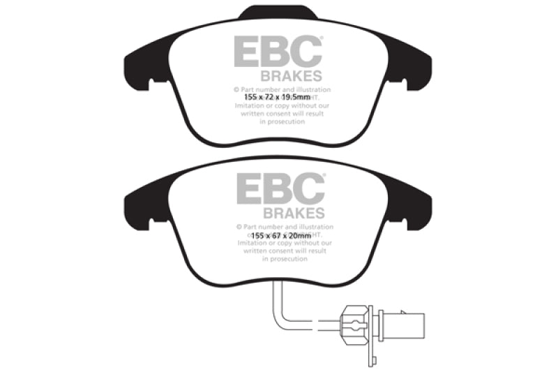 EBC 10+ Audi A5 2.0 Turbo Greenstuff Front Brake Pads - Burkken Auto Parts