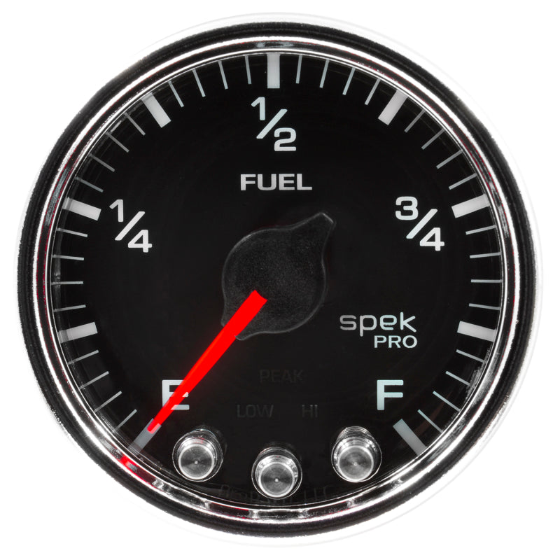 Autometer Spek-Pro Gauge Fuel Level 2 1/16in 0-270 Programmable Blk/Chrm - Burkken Auto Parts