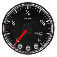 Autometer Spek-Pro Gauge Fuel Level 2 1/16in 0-270 Programmable Blk/Chrm - Burkken Auto Parts