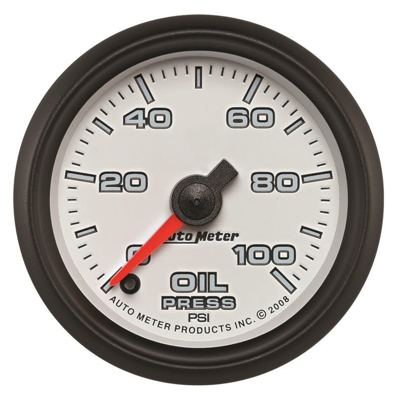 Autometer Pro-Cycle Gauge Oil Pressure 2 1/16in 100psi Digital Stepper Motor White - Burkken Auto Parts
