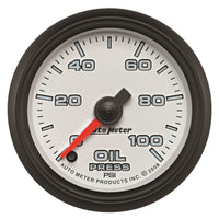 Autometer Pro-Cycle Gauge Oil Pressure 2 1/16in 100psi Digital Stepper Motor White - Burkken Auto Parts