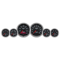 Autometer Pro-Cycle Gauge Kit 6 Pc. Kit 3 3/8in & 2 1/16in Bagger Black - Burkken Auto Parts