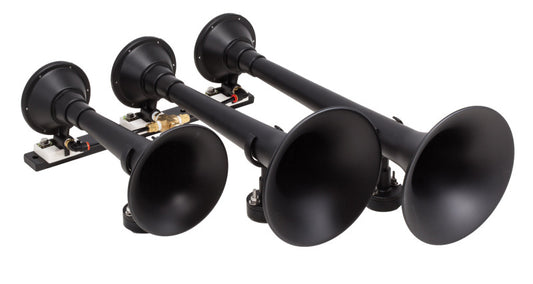 Kleinn Black Triple Horn/ 18.25In/ 14.75In/10In - XCR2.0 Coated Spun Steel