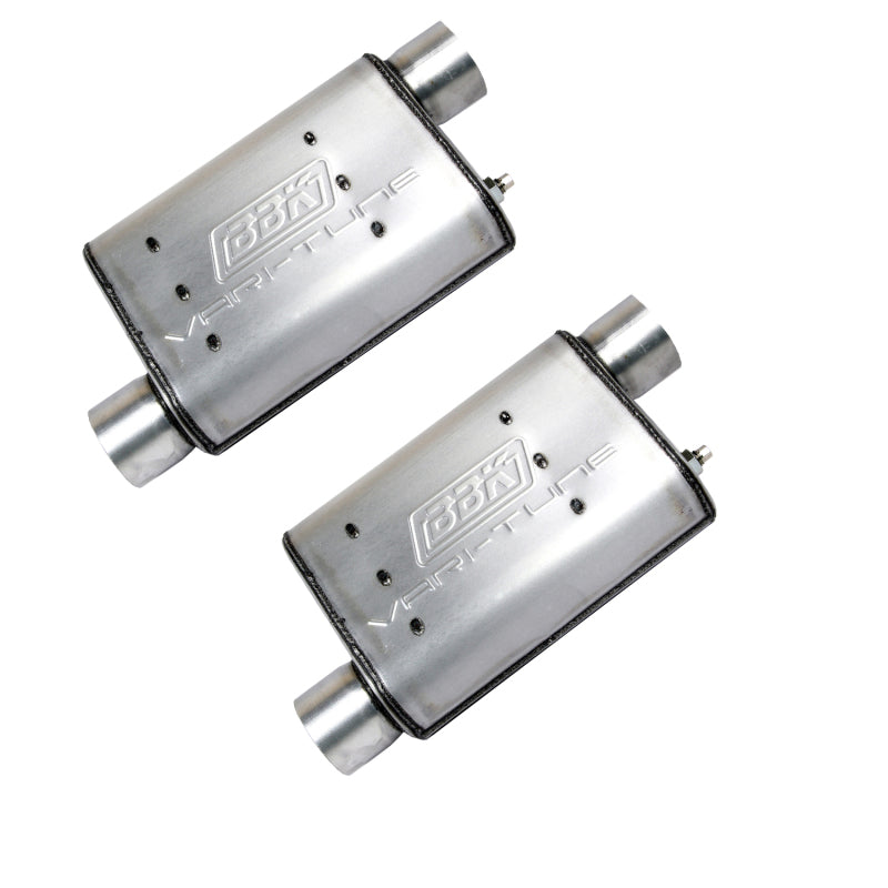 BBK 86-04 Mustang Cat Back Kit Varitune Mufflers Stainless Steel Tips - Burkken Auto Parts