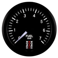 Autometer Stack 52mm 0-7 Bar M10 Male Pro Stepper Motor Fuel Pressure Gauge - Black - Burkken Auto Parts