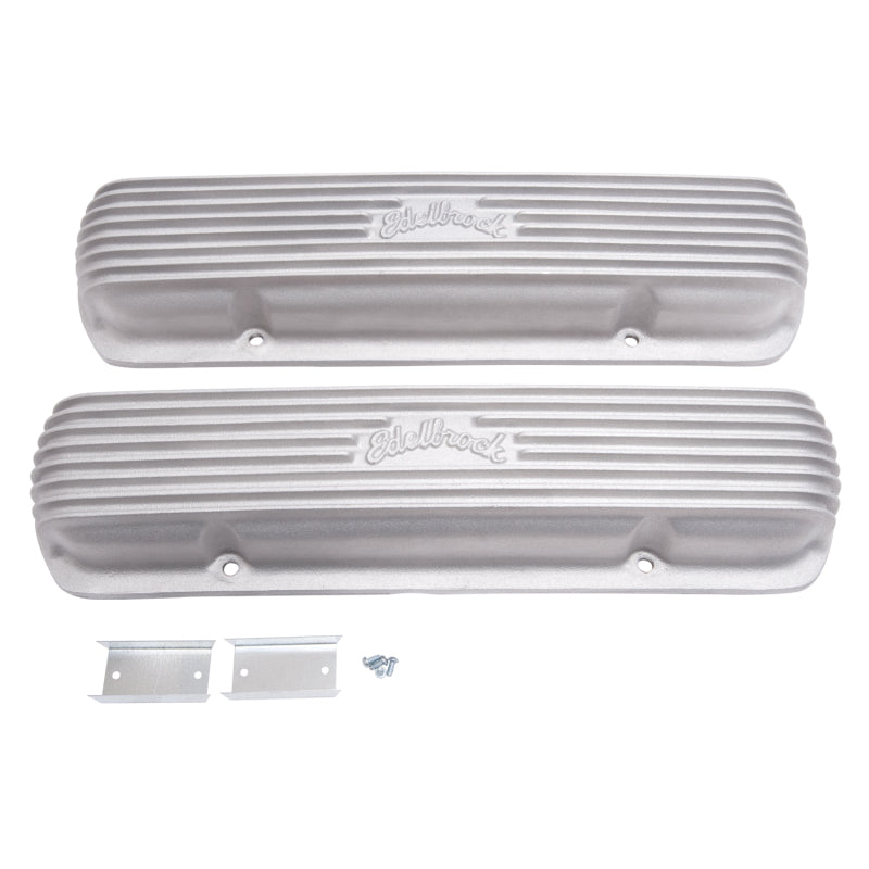 Edelbrock Valve Cover Classic Series Pontiac 1962-1979 301-455 CI V8 Satin - Burkken Auto Parts