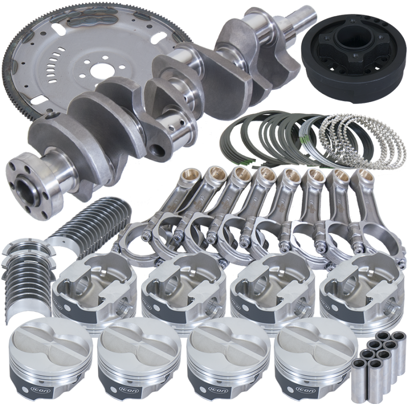 Eagle Ford 302 3.400in Crank 5.400in I-Beam Rods 4.000in Pistons 164 Tooth FP Balanced Assembly - Burkken Auto Parts